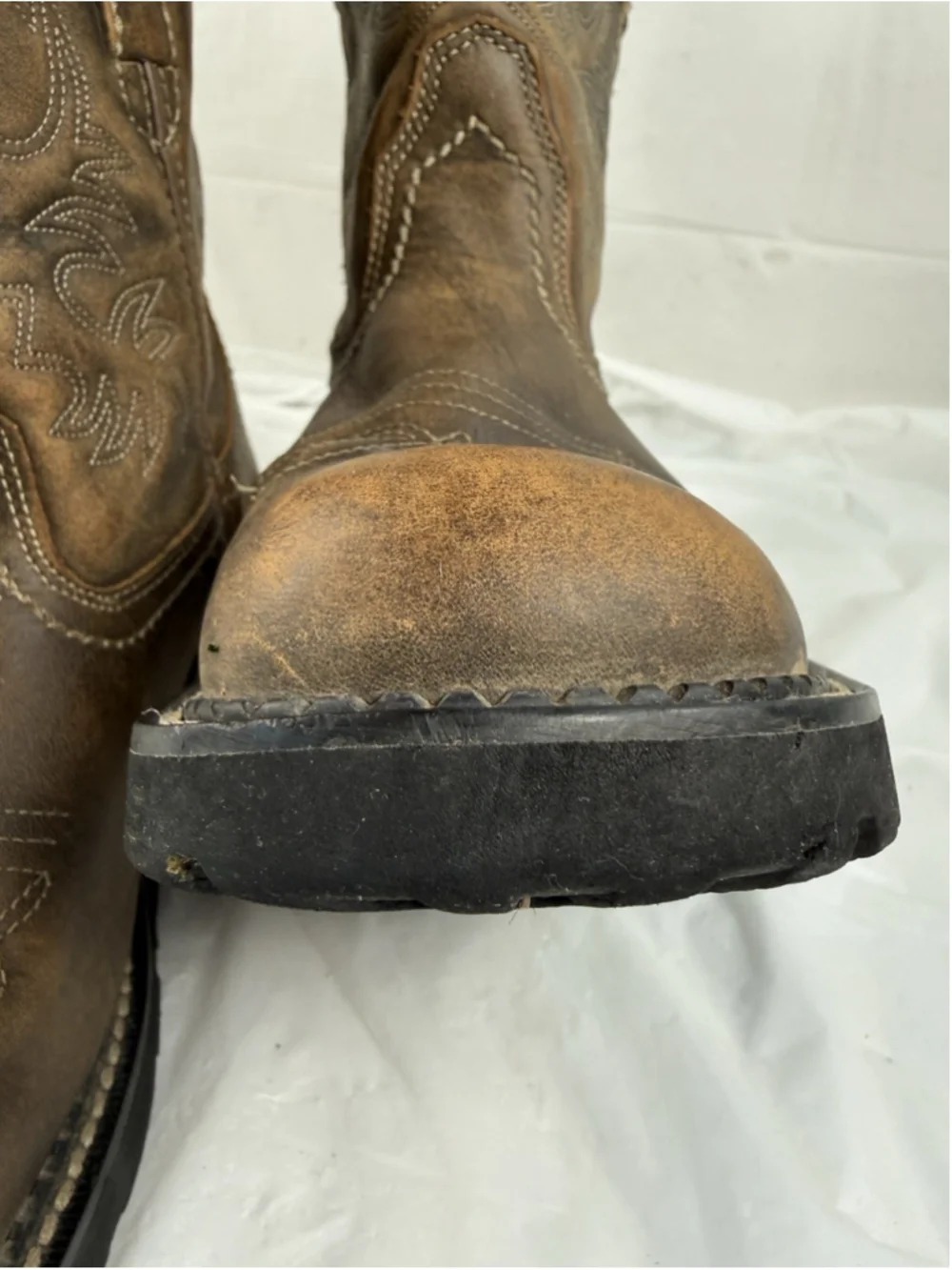 Ariat FATBABY Leather Cowgirl Boots Women's Size 10 B Western Brown